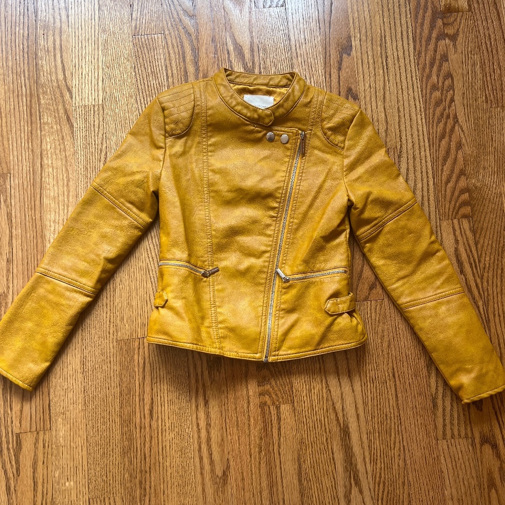 Habitual mustard yellow “leather” jacket